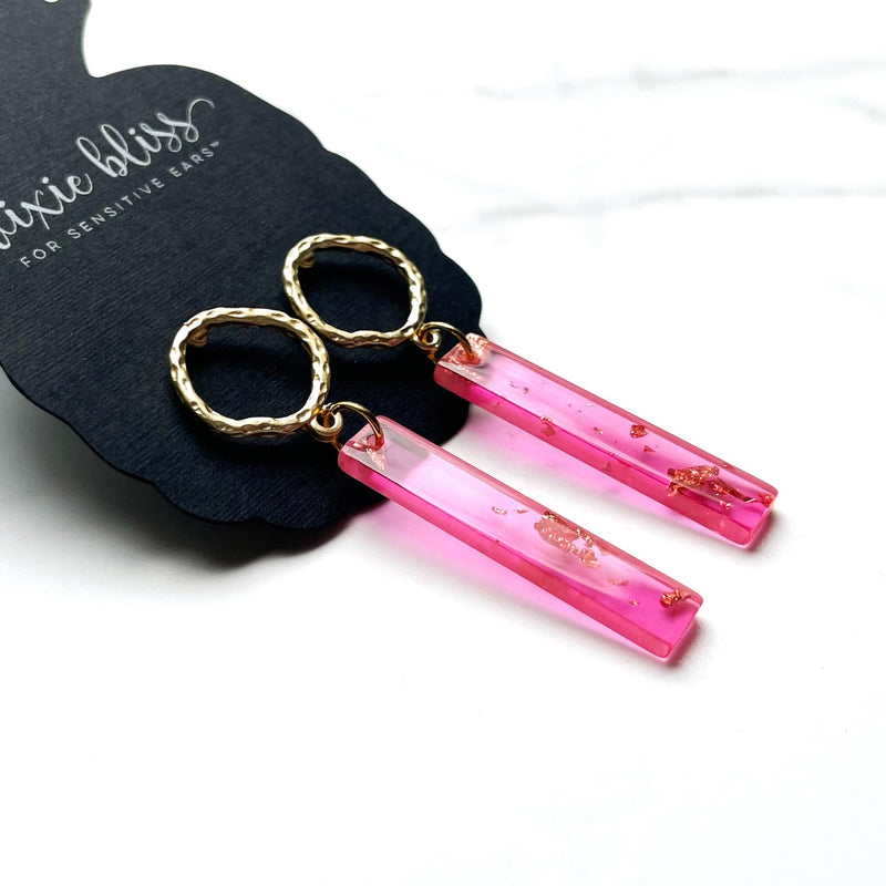 Stick Together in Pink - Dixie Bliss - Dangle Earrings