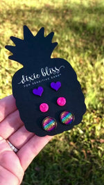 Mila - Dixie Bliss - Trio Stud Earring Set