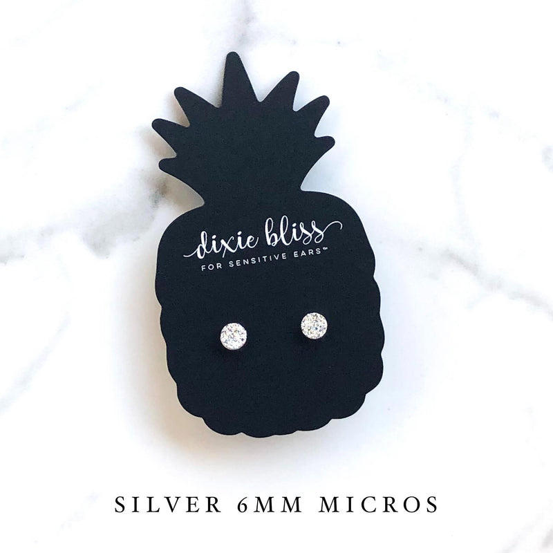 Micros in Silver - Dixie Bliss - Single Stud Earrings
