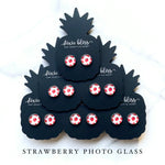 Strawberry Photo Glass - Dixie Bliss - Single Stud Earrings