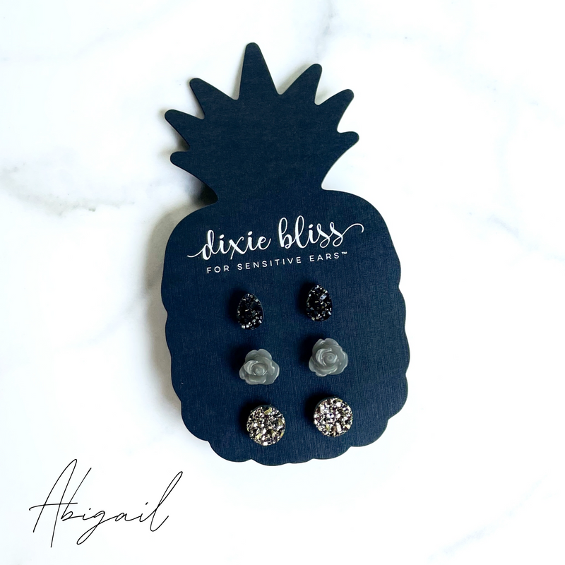 Abigail - Dixie Bliss - Trio Stud Earrings Set