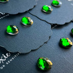Emerald Rhinestones - Dixie Bliss - Single Stud Earrings