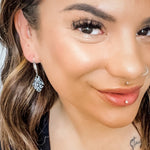 Glitz Girl in Holographic Silver - Dixie Bliss - Dangle Earrings