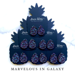 Marvelous Teardrops in Galaxy - Dixie Bliss - Single Stud Earrings