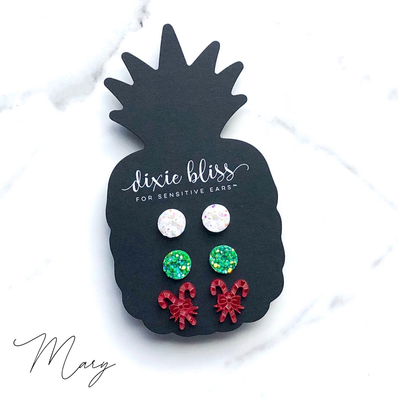 Mary - Dixie Bliss - Trio Stud Earring Set