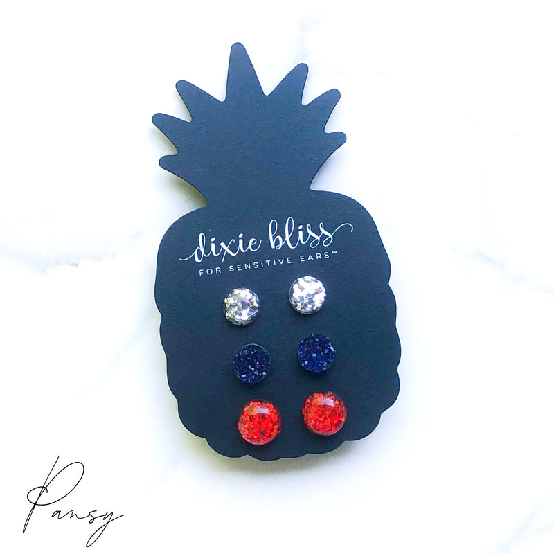 Pansy - Dixie Bliss - Trio Stud Earring Set