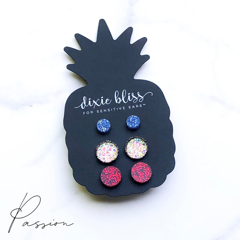 Passion - Dixie Bliss - Trio Stud Earring Set