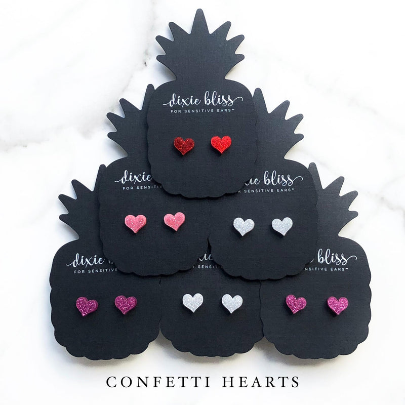 9mm Confetti hearts - Dixie Bliss Luxuries
