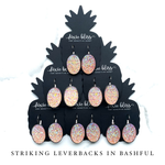 Striking in Bashful - Dixie Bliss - Leverback Earrings
