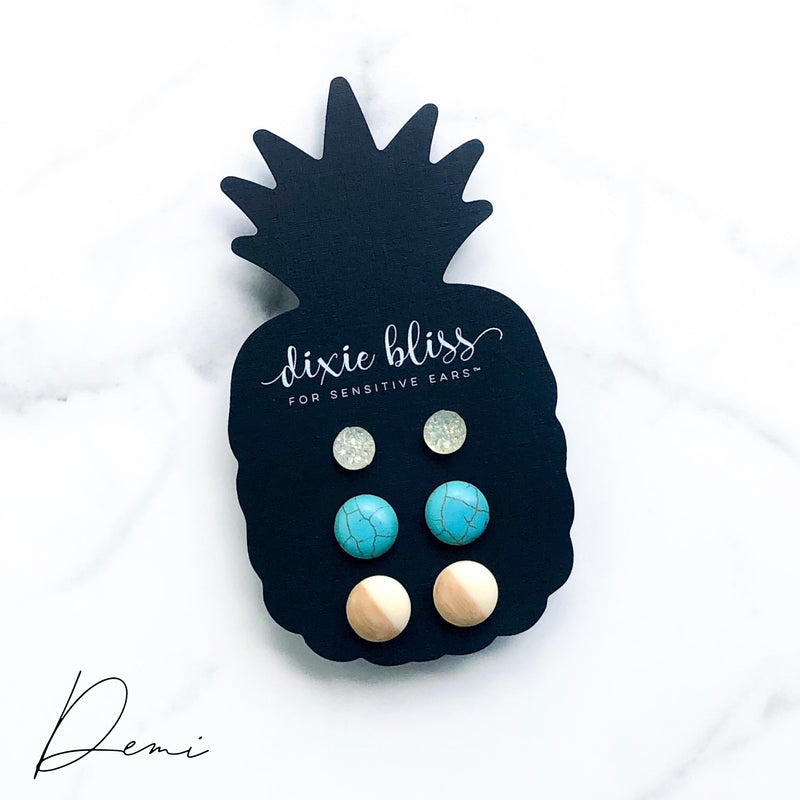 Demi - Dixie Bliss - Trio Stud Earring Set